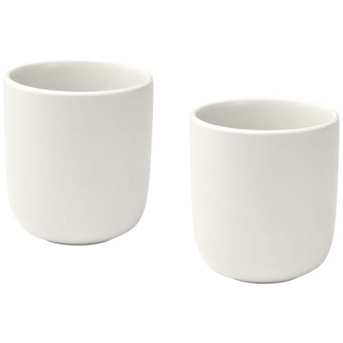 Lot de 2 tasses promotionnelles en céramique 200 ml Male Blanc