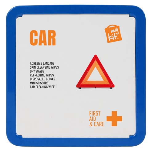 Ensemble Premiers secours personnalisé spécial voiture MyKit Bleu