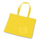 Sac jaune en non-tissé avec anses longues et poche frontale visible, sans personnalisation Sac jaune en non-tissé avec anses longues et poche frontale visible, sans personnalisation