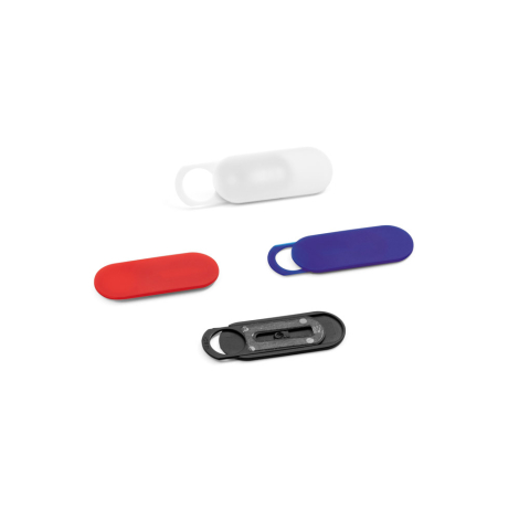 Ensemble de caches webcam multicolores (rouge, blanc, bleu et noir), sans marquage apparent. Ensemble de caches webcam multicolores (rouge, blanc, bleu et noir), sans marquage apparent.