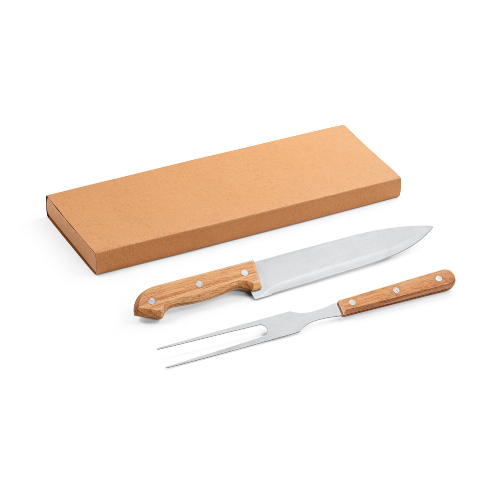 Ensemble barbecue 2 pièces à personnaliser Salsa Naturel