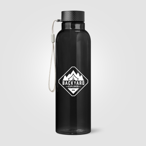 Bouteille noire simple paroi, marquage visible sur la face avant. Bouteille noire simple paroi, marquage visible sur la face avant.