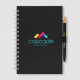Carnet A5 à spirales noir, marquage visible sur la couverture. Carnet A5 à spirales noir, marquage visible sur la couverture.