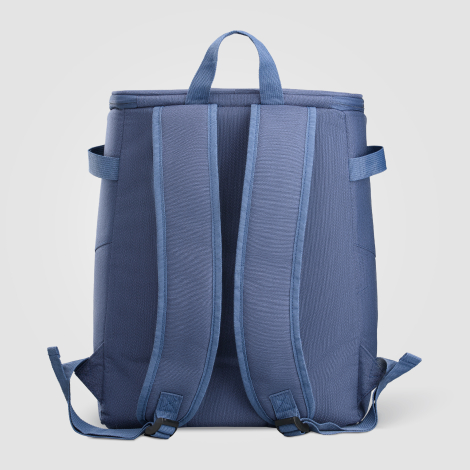 Sac à dos isotherme bleu vu de dos. Sac à dos isotherme bleu vu de dos.