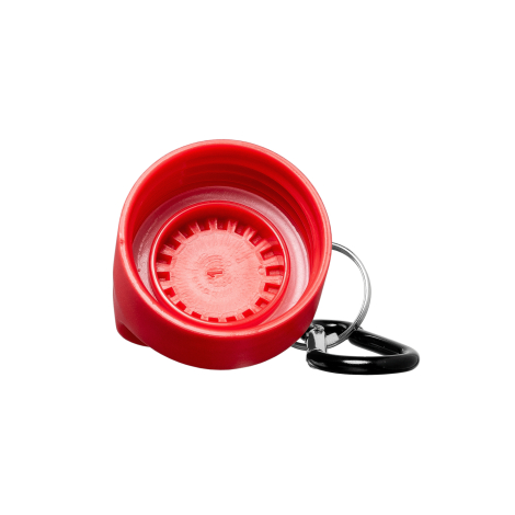 Vue intérieure du bouchon à vis de la gourde Vue intérieure du bouchon à vis de la gourde