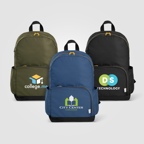 Sac à dos Kora rPET 20 L double poche fermeture zippée dorée Sac à dos Kora rPET 20 L double poche fermeture zippée dorée