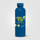Gourde bleu foncé brillante personnalisée avec marquage tout autour. Gourde bleu foncé brillante personnalisée avec marquage tout autour.