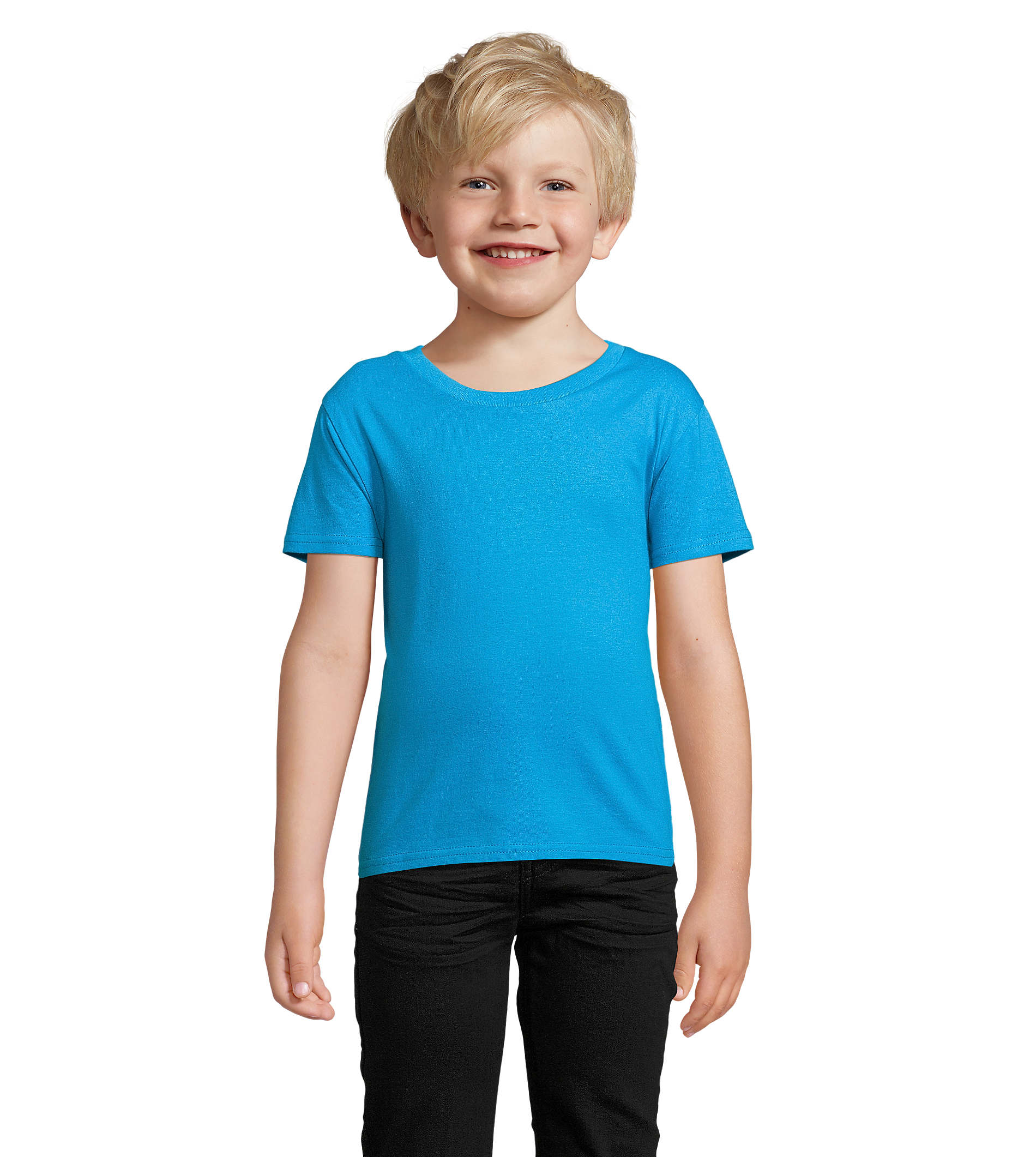 Tee-shirt enfant personnalisé coton bio 175g - PIONEER Aqua