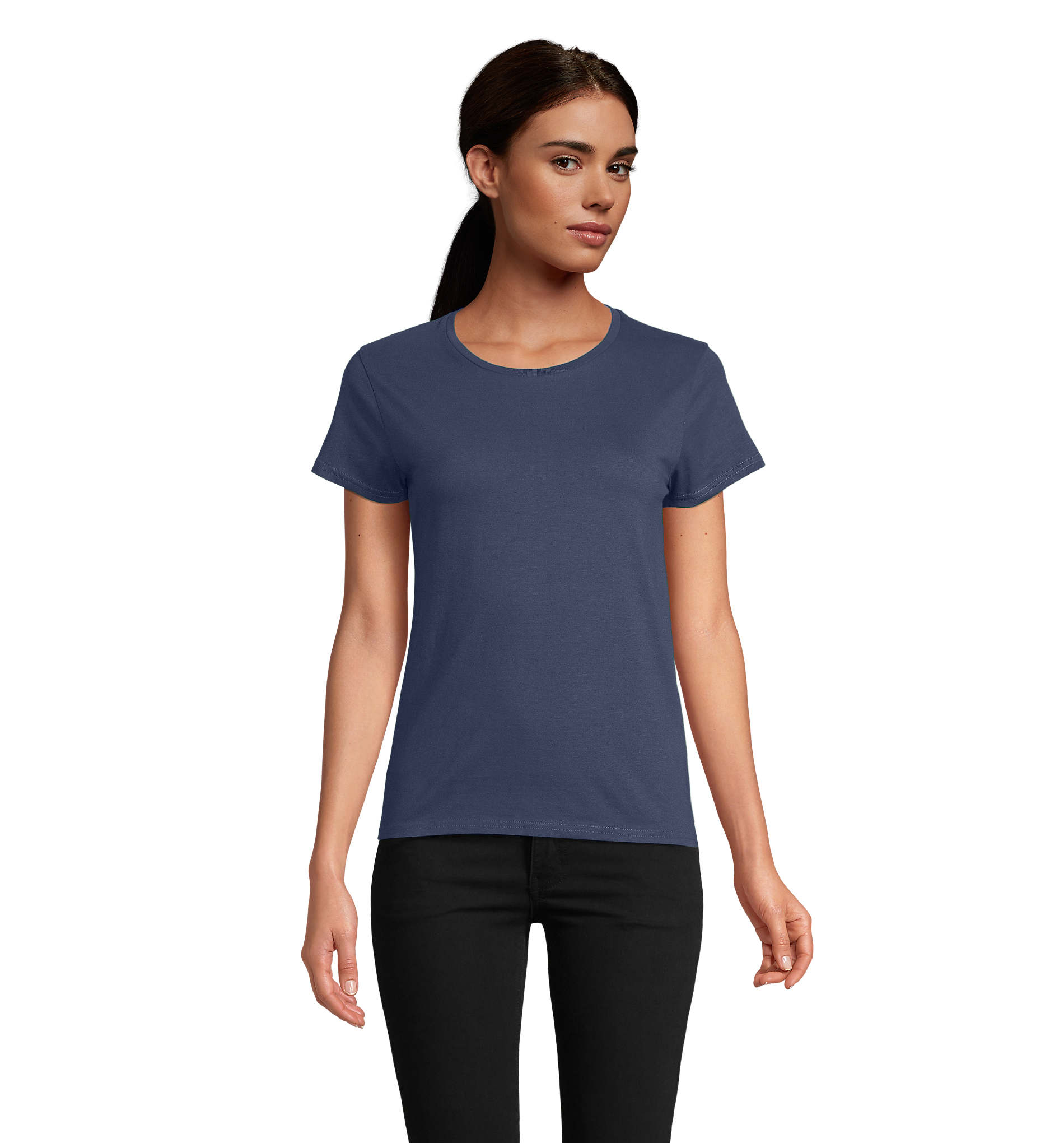 T-shirt publicitaire coton bio 150g femme Crusader Denim