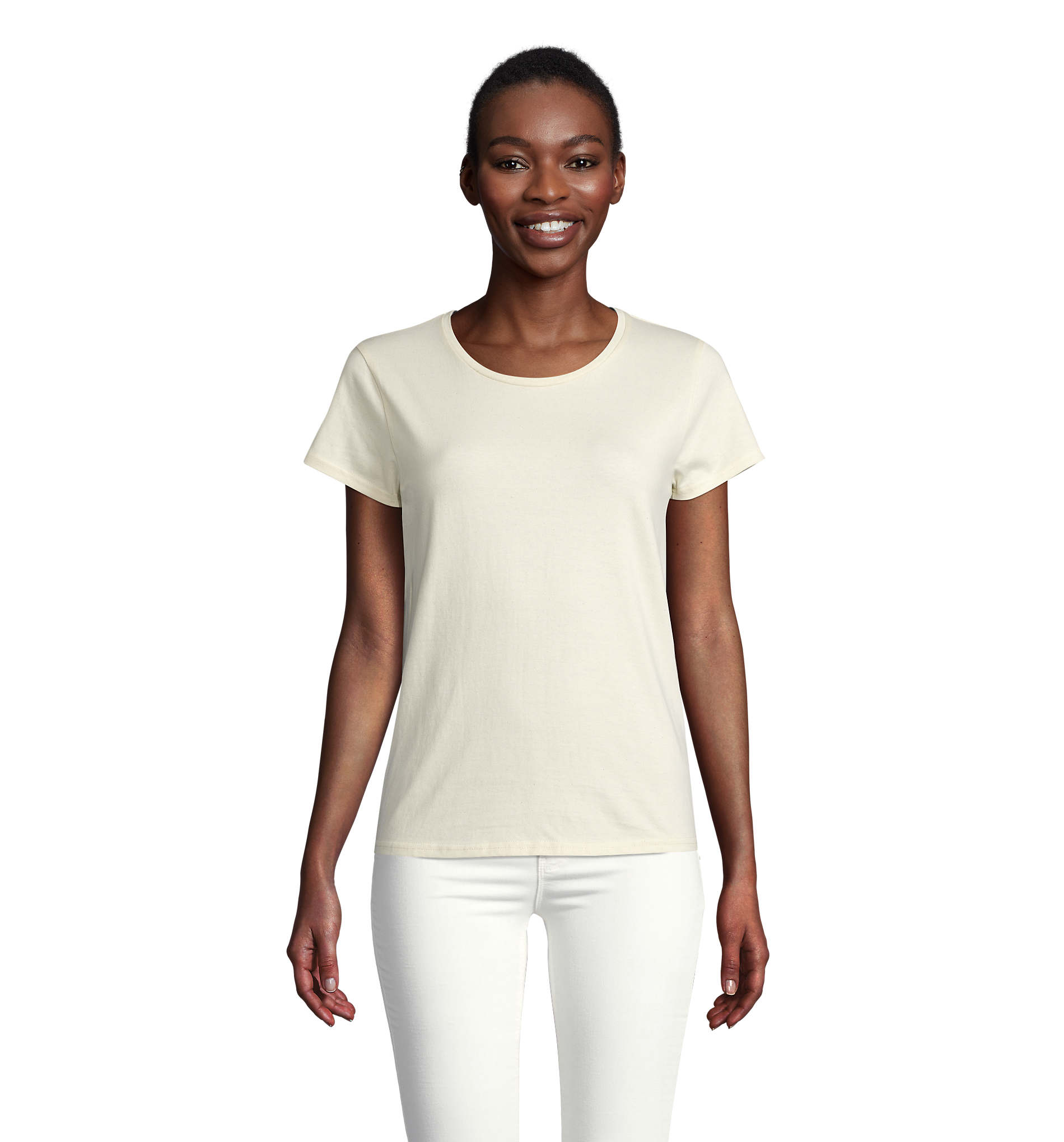 T-shirt publicitaire coton bio 150g femme Crusader Naturel