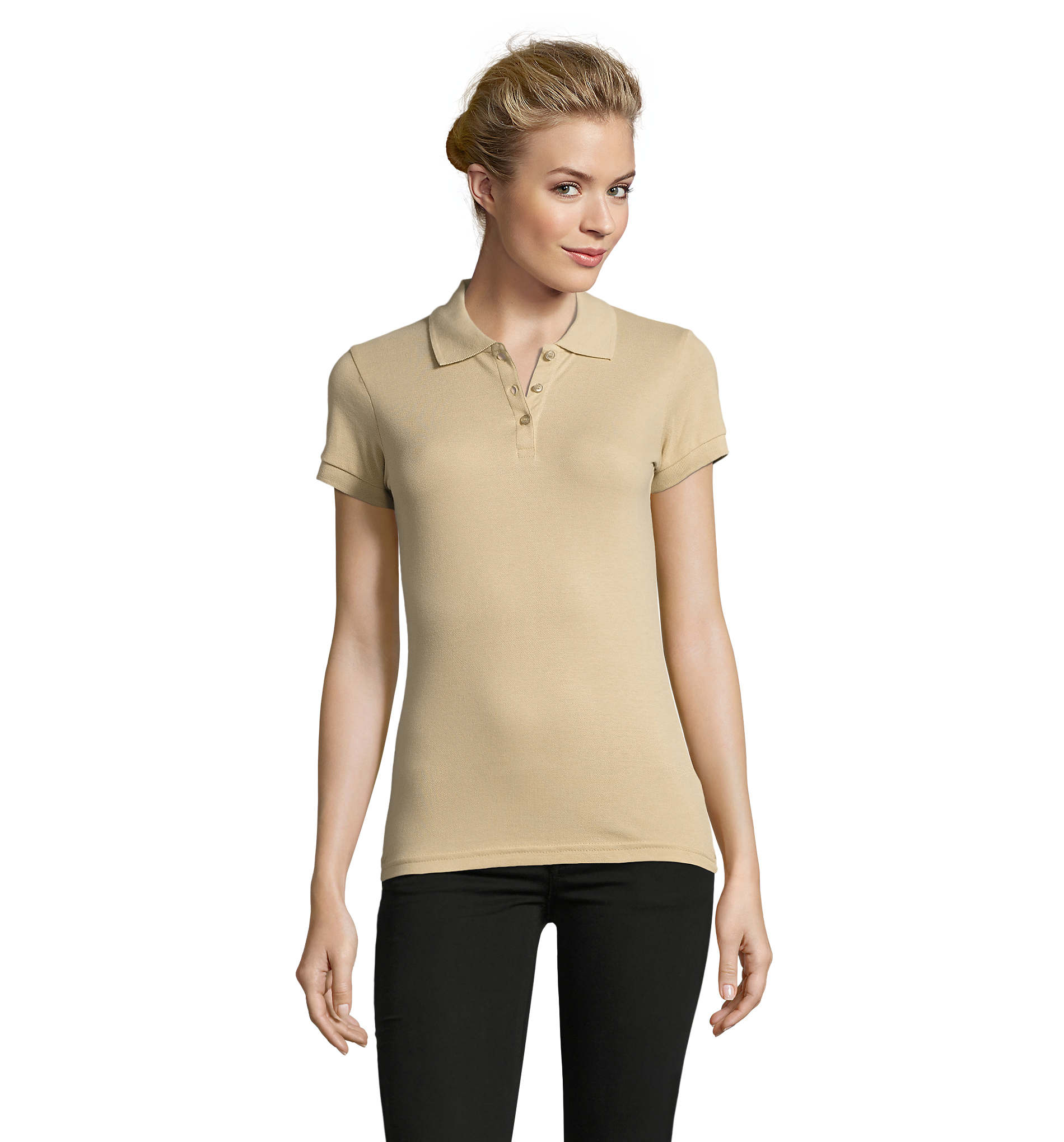 Polo personnalisable pour femme 180g - PERFECT Sable