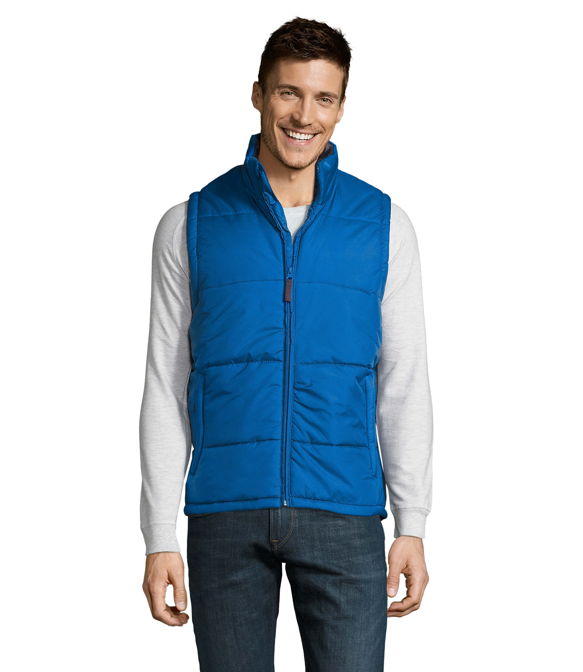 Doudoune publicitaire sans manches Homme WARM Royal