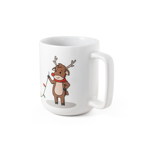 Tasse 330 ml de Noël à personnaliser Reindeer