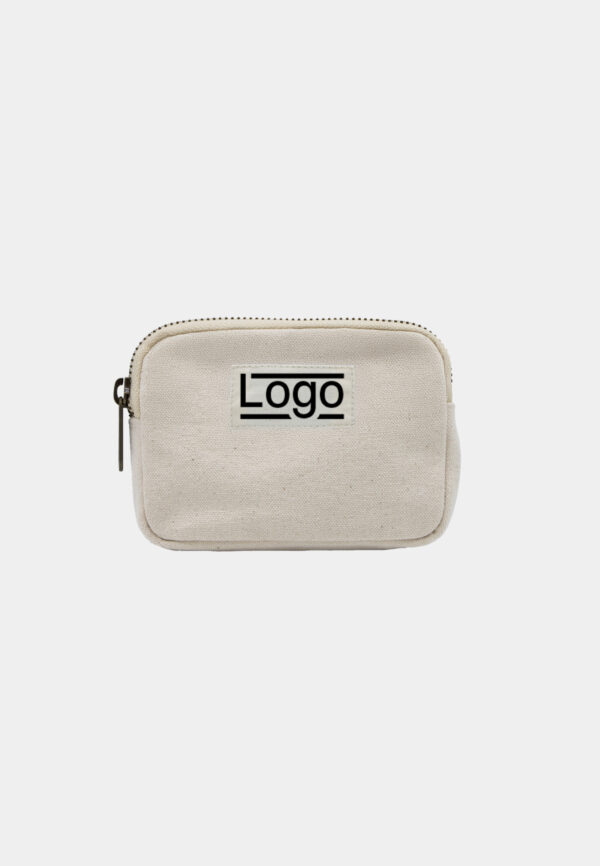 Porte-monnaie publicitaire coton bio Joséphine Ecru