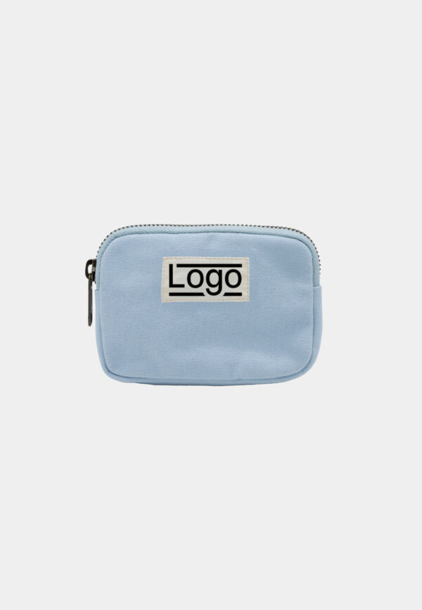 Porte-monnaie publicitaire coton bio Joséphine Azur