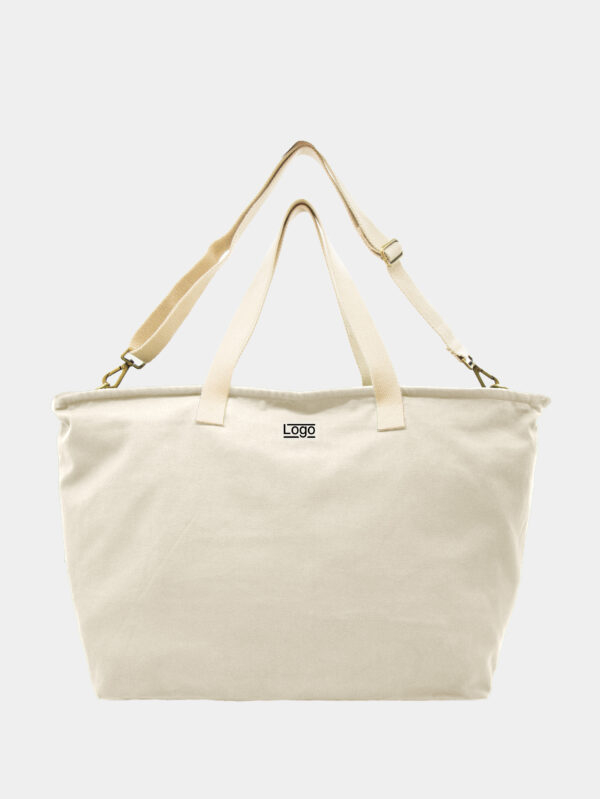Sac week-end publicitaire coton bio Jade Ecru