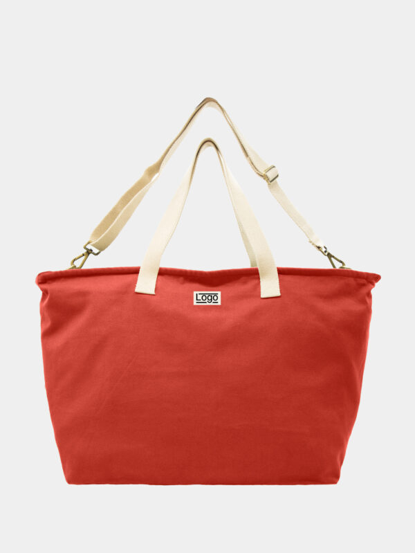 Sac week-end publicitaire coton bio Jade Rouge