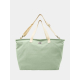 Sac week-end vert d'eau avec anses écrues et bandoulière ajustable, marquage centré. Sac week-end vert d'eau avec anses écrues et bandoulière ajustable, marquage centré.