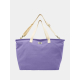 Sac week-end lavande avec anses écrues et bandoulière ajustable, marquage centré. Sac week-end lavande avec anses écrues et bandoulière ajustable, marquage centré.