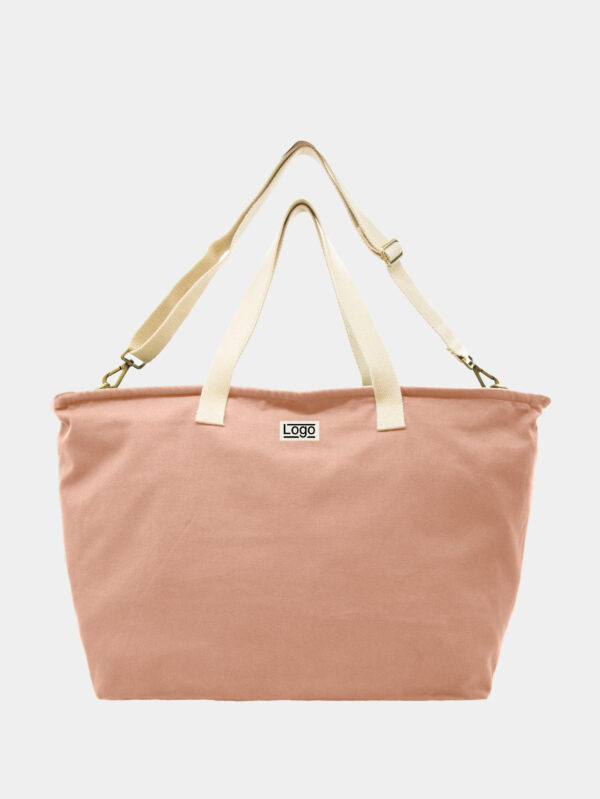 Sac week-end publicitaire coton bio Jade Saumon