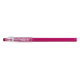 Stylo framboise de profil avec capuchon translucide et extrémité assortie Stylo framboise de profil avec capuchon translucide et extrémité assortie