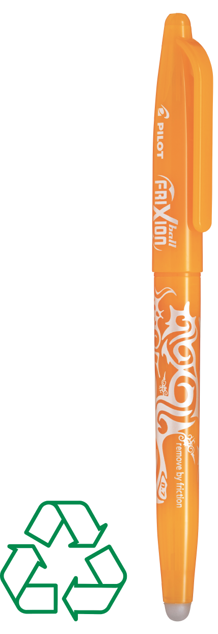 Stylo effaçable Pilot personnalisable – Frixion Ball abricot