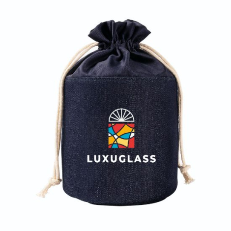 Trousse de toilette cylindrique personnalisée denim 110 g Austin