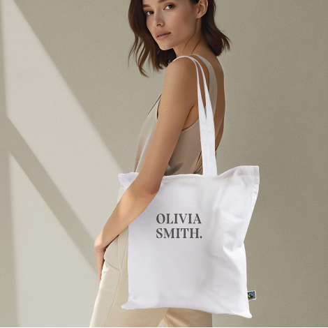 Sac cabas à longues poignées coton 140 g personnalisé Tungus