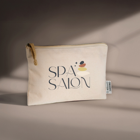 Trousse plate publicitaire en coton bio 180 g Aer