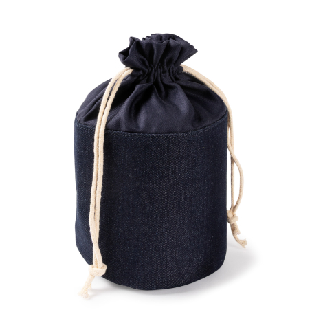 Trousse de toilette cylindrique personnalisée denim 110 g Austin