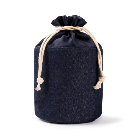Trousse de toilette cylindrique personnalisée denim 110 g Austin