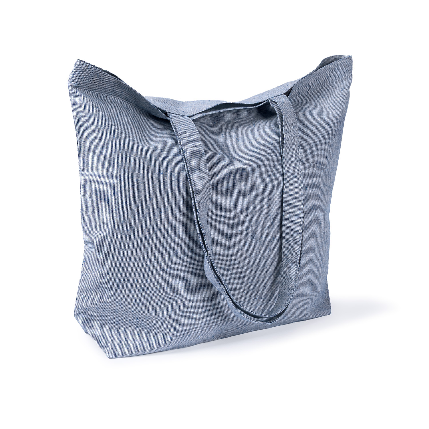 Tote bag à soufflets coton rPET 220 g promotionnel Tigris Bleu