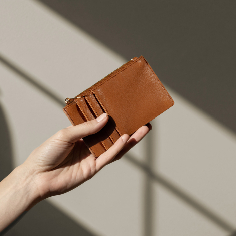 Porte-monnaie portefeuille publicitaire zippé en PU Kalai