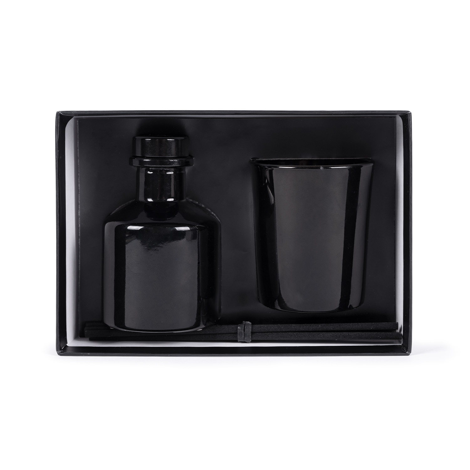 Coffret diffuseur et bougie parfumée personnalisable Luse Noir