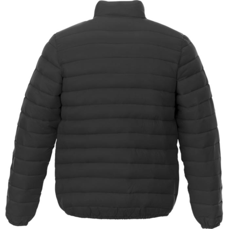 Vue arrière d’une doudoune noire montrant le dos entièrement matelassé, sans marquage visible ; visuel centré sur fond neutre.