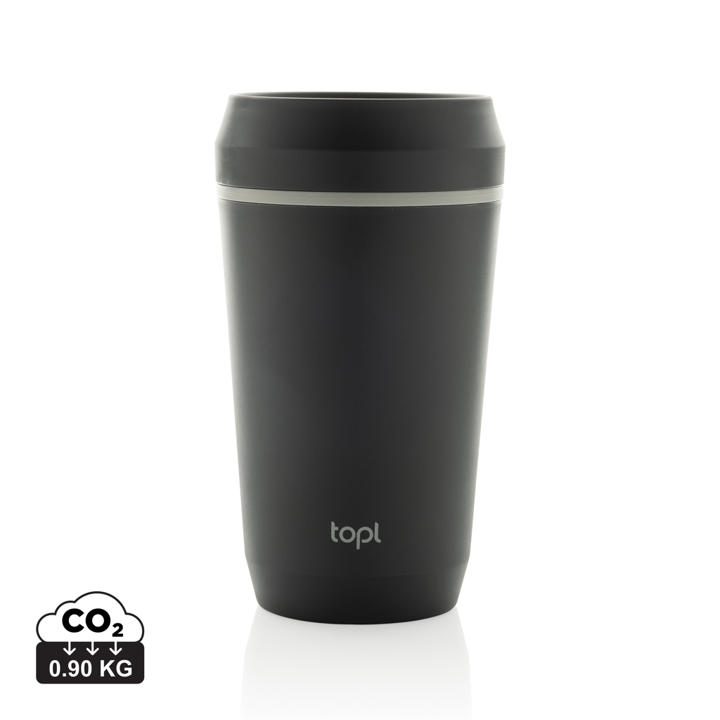 Mug 354 ml personnalisé avec couvercle 360° Topl Gris