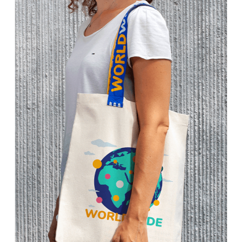 Sac shopper promotionnel à poignées jacquard Jacquie Bag