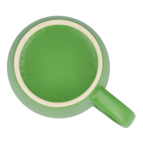 Mug York 300 ml vert en céramique, vue de dessous sans personnalisation.