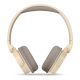 Casque audio Philips TAH3209 beige avec arceau et coussinets assortis, vue de face.