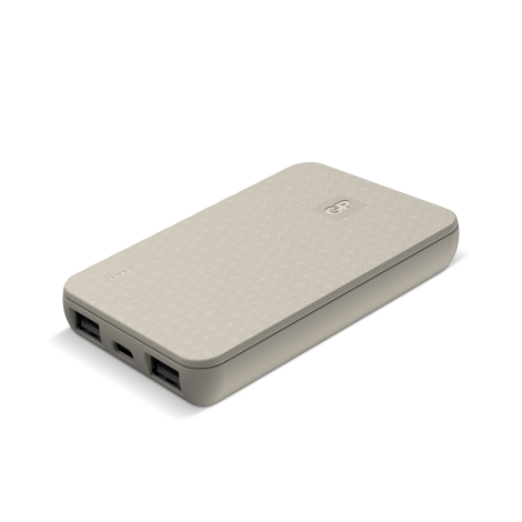 Batterie externe GP B+ Series 5000 mAh beige finition texturée présentée sans personnalisation.