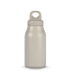 Bouteille isotherme Truls 500 ml beige finition mate avec bouchon à clic assorti et anse de transport, vue de face. Bouteille isotherme Truls 500 ml beige finition mate avec bouchon à clic assorti et anse de transport, vue de face.