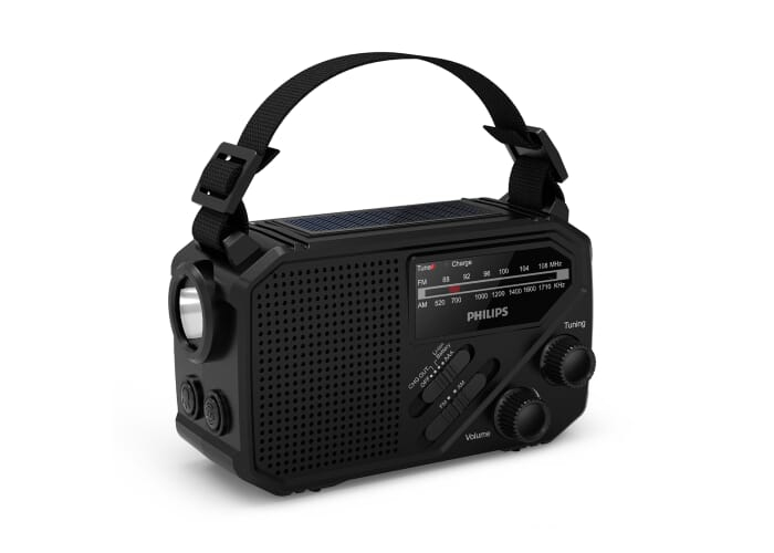 Radio d’urgence personnalisée avec lampe et tuner Philips TAR1609 Noir