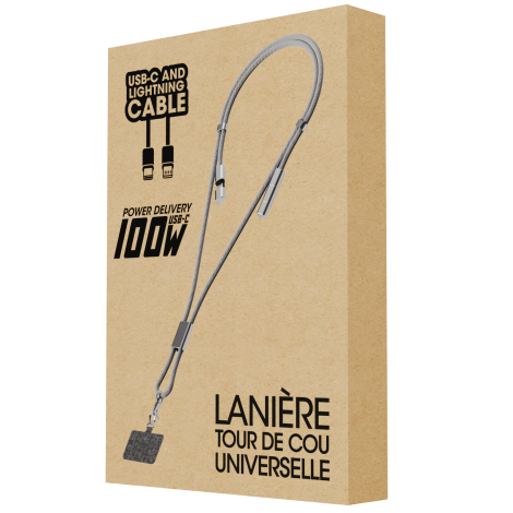 Emballage kraft du câble tour de cou