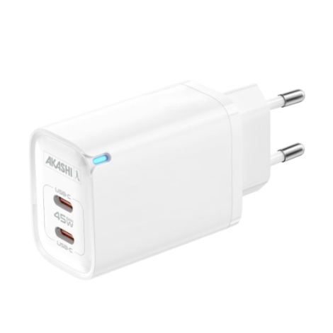 Chargeur secteur publicitaire GaN 45W 2 USB-C Tsuki