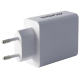 Chargeur blanc 4 ports USB vu de dos avec surface lisse Chargeur blanc 4 ports USB vu de dos avec surface lisse