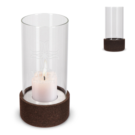 Photophore personnalisée liège et verre Sagaform Dante