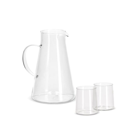 Set carafe 1,2 L et verres borosilicate publicitaire Elin