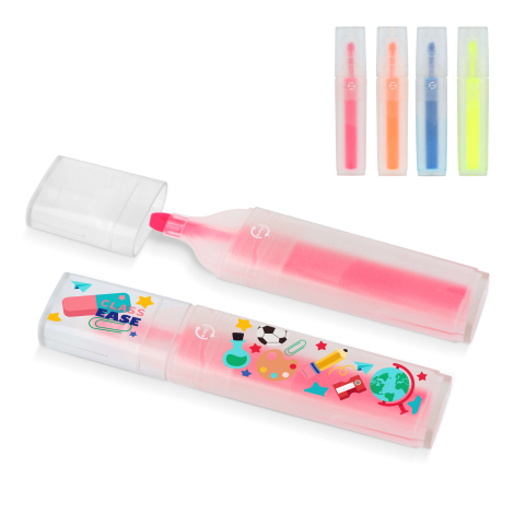 Surligneur en R-PET publicitaire à pointe biseautée