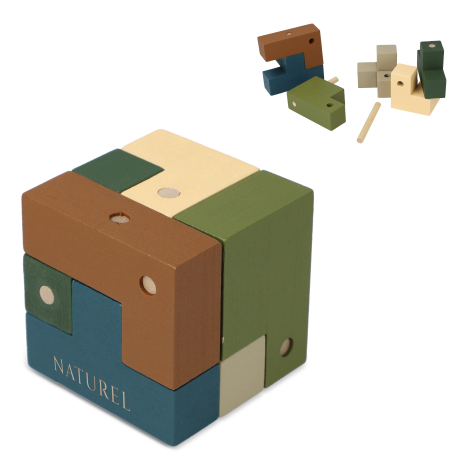 Cube casse-tête en bois personnalisé