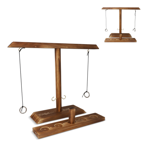 Jeu de lancer d’anneaux en bois à personnaliser
